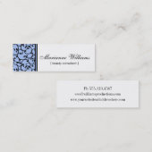Blue Damask Beauty Micro Mini Visitekaartjes (Voorkant / Achterkant)