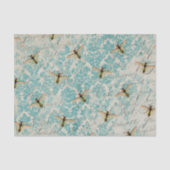 Blue Damask Bee  Tissuepapier (Voorkant)