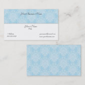 Blue Damask Bisiness Card Visitekaartje (Voorkant / Achterkant)