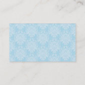 Blue Damask Bisiness Card Visitekaartje (Achterkant)