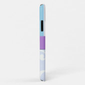 Blue Damask, Blue Stripes, Striped, Monogram Case-Mate iPhone Case (Achterkant/rechts)