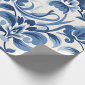 Blue Damask Cadeaupapier (Hoek)