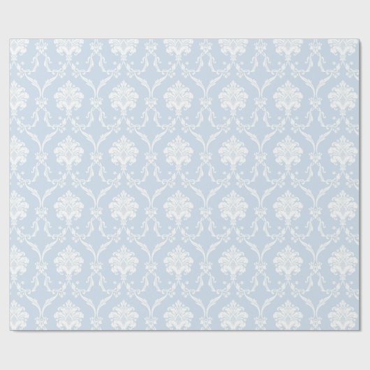 Blue Damask Cadeaupapier (Vlak)