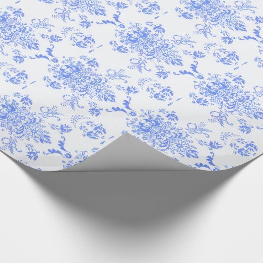 Blue Damask Cadeaupapier (Hoek)