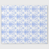 Blue Damask Cadeaupapier (Vlak)