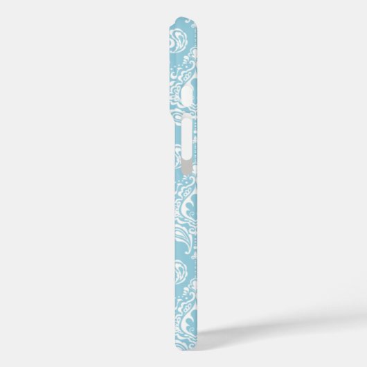 Blue Damask Case-Mate iPhone Case (Achterkant / Links)