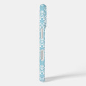 Blue Damask Case-Mate iPhone Case (Achterkant / Rechts)