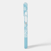 Blue Damask Case-Mate iPhone Case (Achterkant / Links)