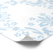 Blue Damask Chandelier Wall Art print (Hoek)