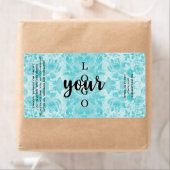 Blue Damask Cold Process Soap Label Sjabloon (Insitu)