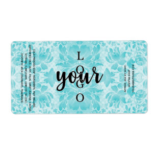 Blue Damask Cold Process Soap Label Sjabloon