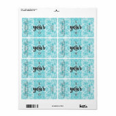Blue Damask Cold Process Soap Label Sjabloon (Full Sheet)