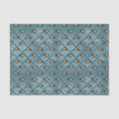 Blue Damask Crab Tissuepapier (Voorkant)