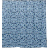 Blue Damask Douchegordijn (Voorkant)