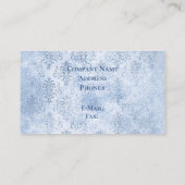 Blue Damask Elegant Typografie Visitekaartje (Achterkant)