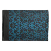 Blue Damask Floral Patroonontwerp Kussensloop (Achterkant)