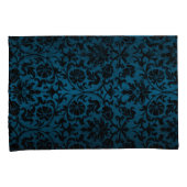 Blue Damask Floral Pattern Kussensloop (Voorkant-Rechts)