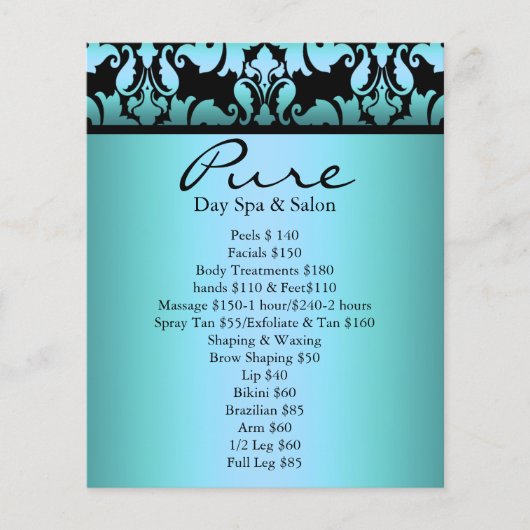 Blue Damask Flyer (Voorkant)