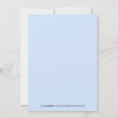 Blue Damask Formal Introduction Birth Announement Aankondiging (Achterkant)