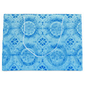 Blue Damask Gift Bag Groot Cadeauzakje (Voorkant)
