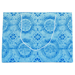 Blue Damask Gift Bag Groot Cadeauzakje