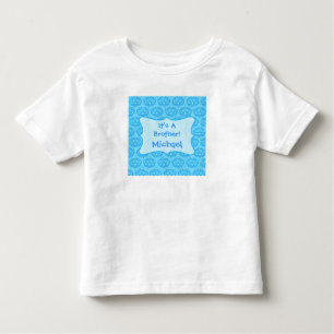 Blue Damask Het is een Brother Name Personalized K Kinder Shirts
