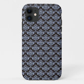 Blue Damask iPhone 11 Hoesje (Achterkant)