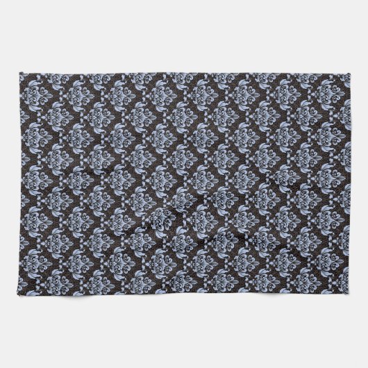 Blue Damask Kitchen Towel Theedoek (Horizontaal)