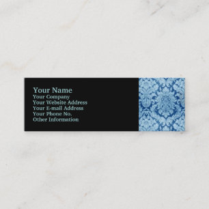 BLUE DAMASK MINI VISITEKAARTJE