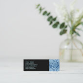 BLUE DAMASK MINI VISITEKAARTJE (Staand voorkant)