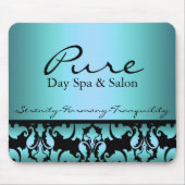 Blue Damask Mousepad Muismat (Voorkant)