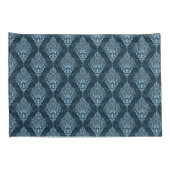 Blue Damask Print Kussensloop Set (Achterkant-Rechts)