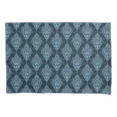Blue Damask Print Kussensloop Set (Voorkant-Links)