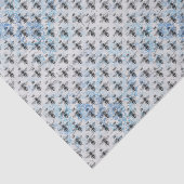 Blue Damask Queen Bee Tissuepapier (Detail)