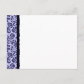 Blue Damask Save the Date Briefkaart (Achterkant)