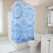 Blue Damask Shower Curtain Douchegordijn (In situ)