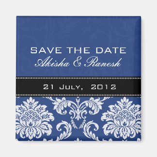 Blue Damask slaat de Magnet Datum op