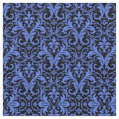 Blue Damask Stof (Close Up)