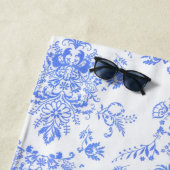 Blue Damask Strandlaken (In situ)