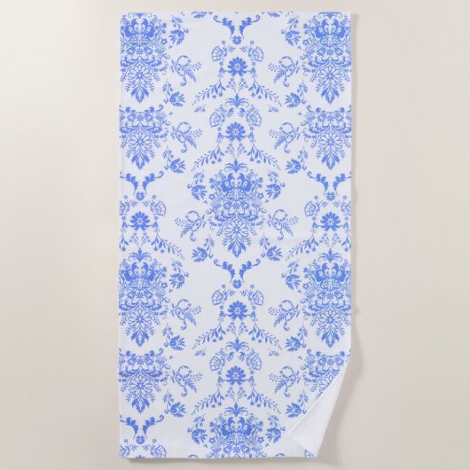 Blue Damask Strandlaken (Voorkant)