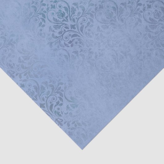 Blue Damask Tissuepapier (Detail)