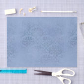 Blue Damask Tissuepapier (Craft)