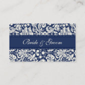 Blue Damask Trouwtafel Plaats Kaarten Plaatskaartje (Achterkant)