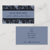 Blue Damask Visitekaartje (Voorkant / Achterkant)