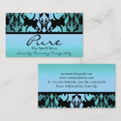 Blue Damask-Visitekaartje Visitekaartje (Voorkant / Achterkant)