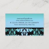 Blue Damask-Visitekaartje Visitekaartje (Achterkant)