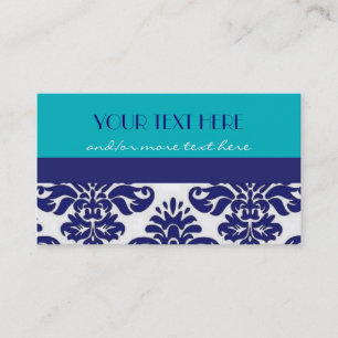 Blue Damask Visitekaartjes