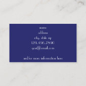 Blue Damask Visitekaartjes (Achterkant)