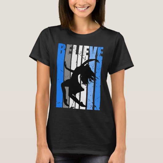 Blue Dance Dancer Believe Motivating Expressive Wo T-shirt (Voorkant)