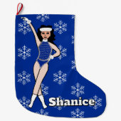 Blue Dancer  #2 Christmas Stocking Grote Kerstsok (Voorkant)